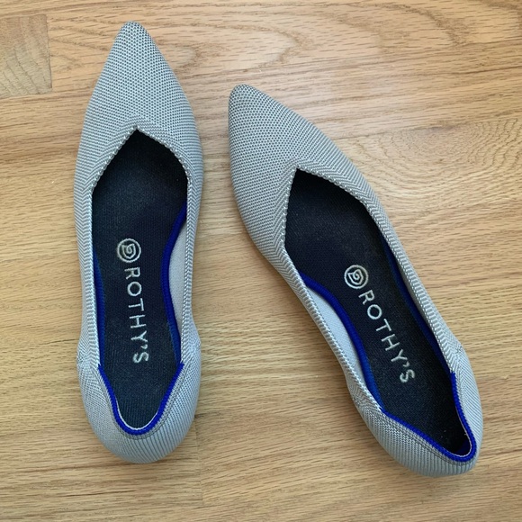 Rothy’s The Point in Flax Birdseye Grey - Picture 3 of 5